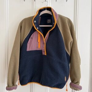 Free People Multicolor Fleece Sweater